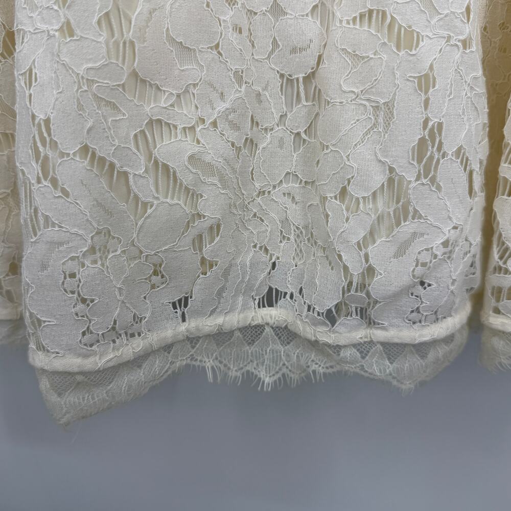 Temperley London Coco Lace Midi Dress Ivory Square Neck Womens US 8 - Picture 6 of 12